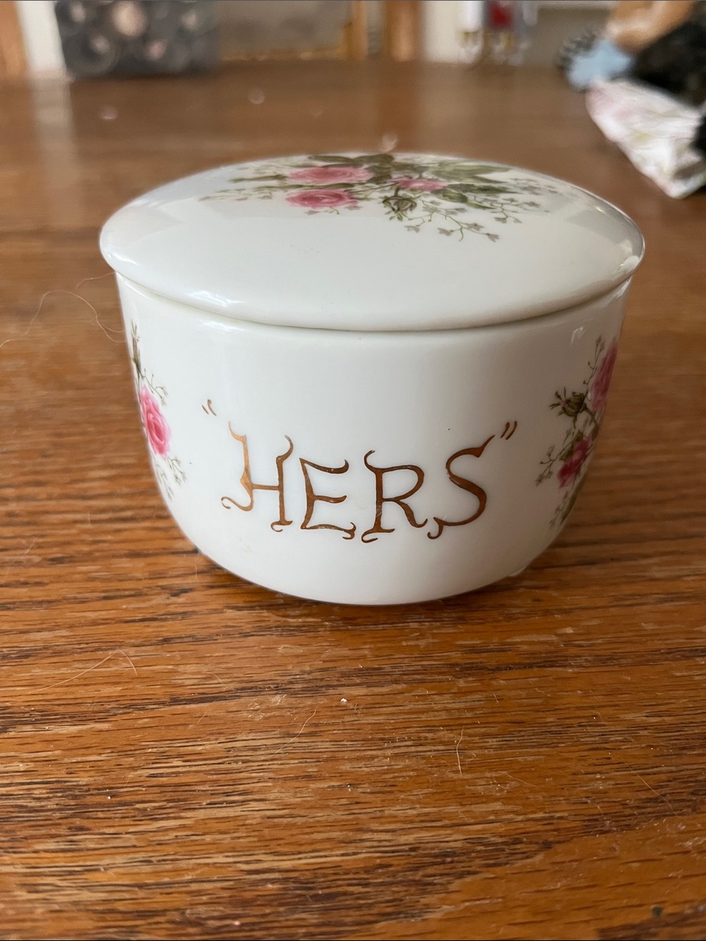 Vintage Lefton, her trinket box